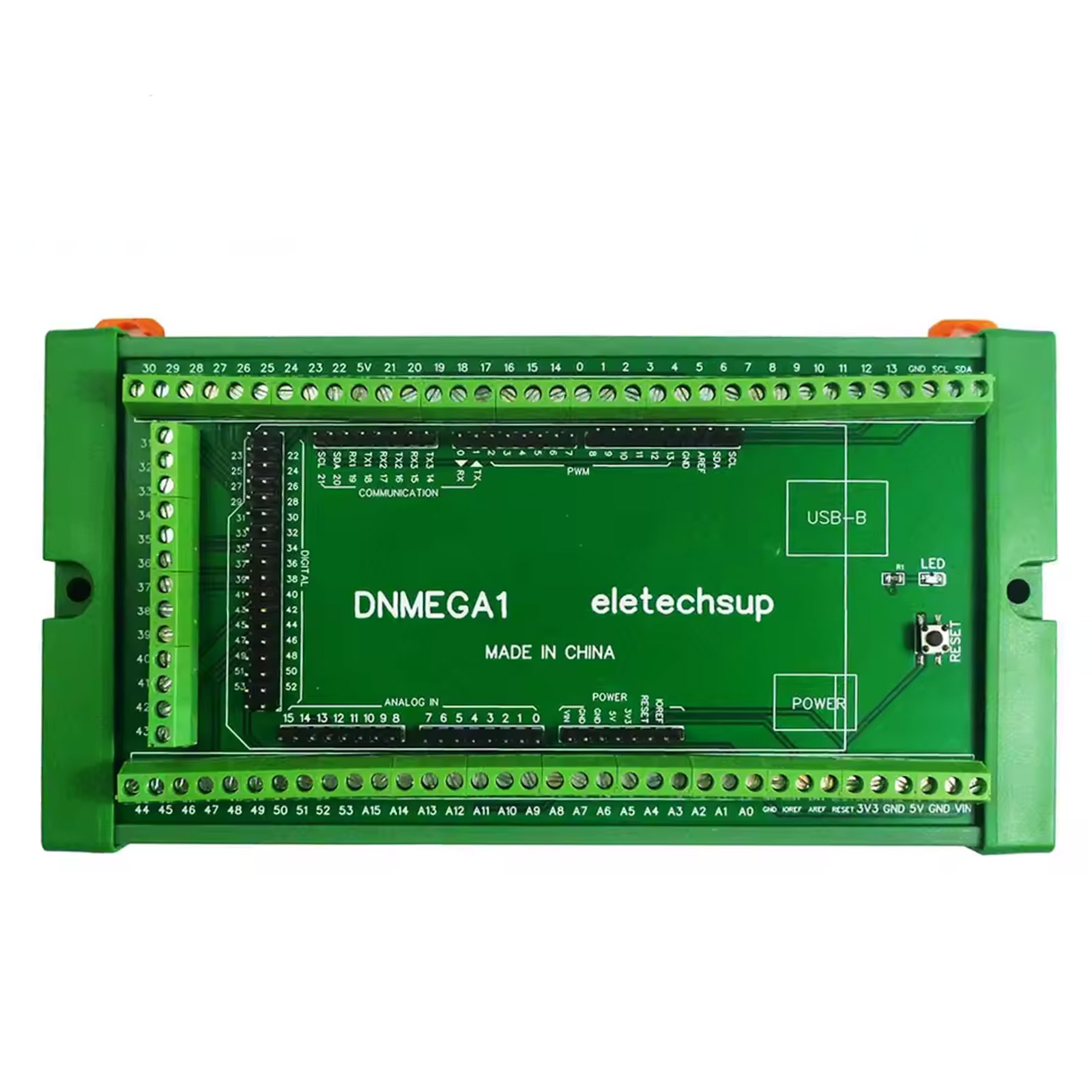 Shield de montage sur rail DIN compatible avec Arduino Mega2560