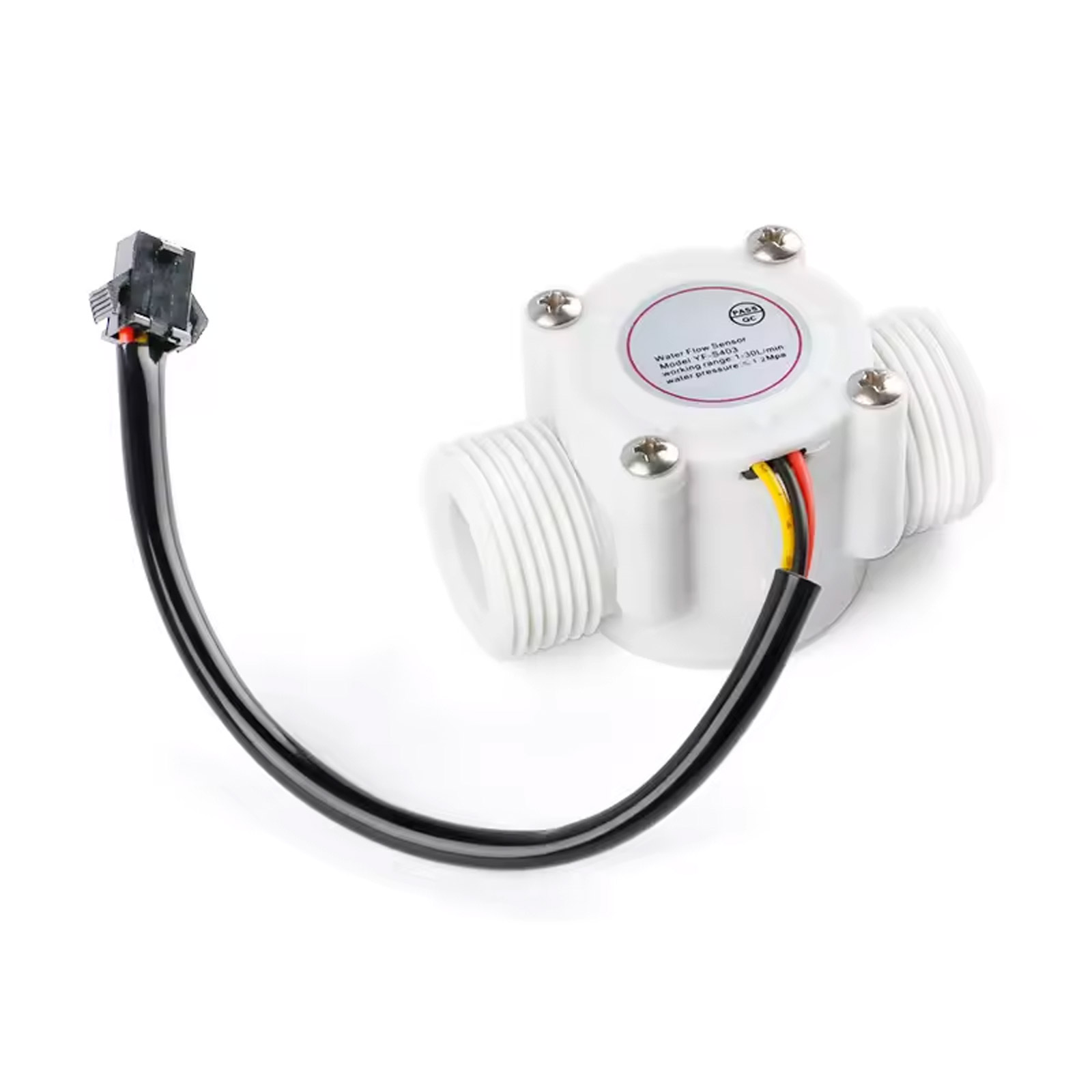 Interrupteur de débit d'eau avec capteur à effet Hall – 5–24V DC, 3 broches, S403