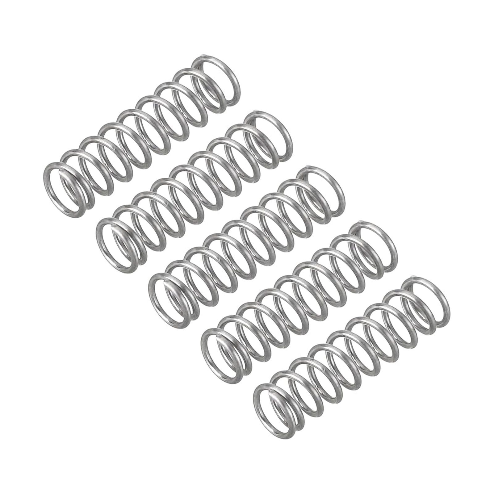 5x ressort de compression acier inoxydable 0.6 x 8 x 40 mm