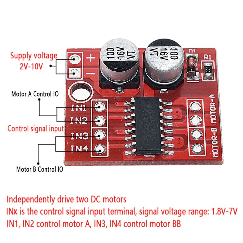 Module pilote de moteur CC MX1508 LN298N 1.5A – Image 3