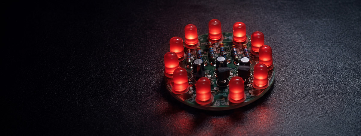 Bannière chenillard LED rouge