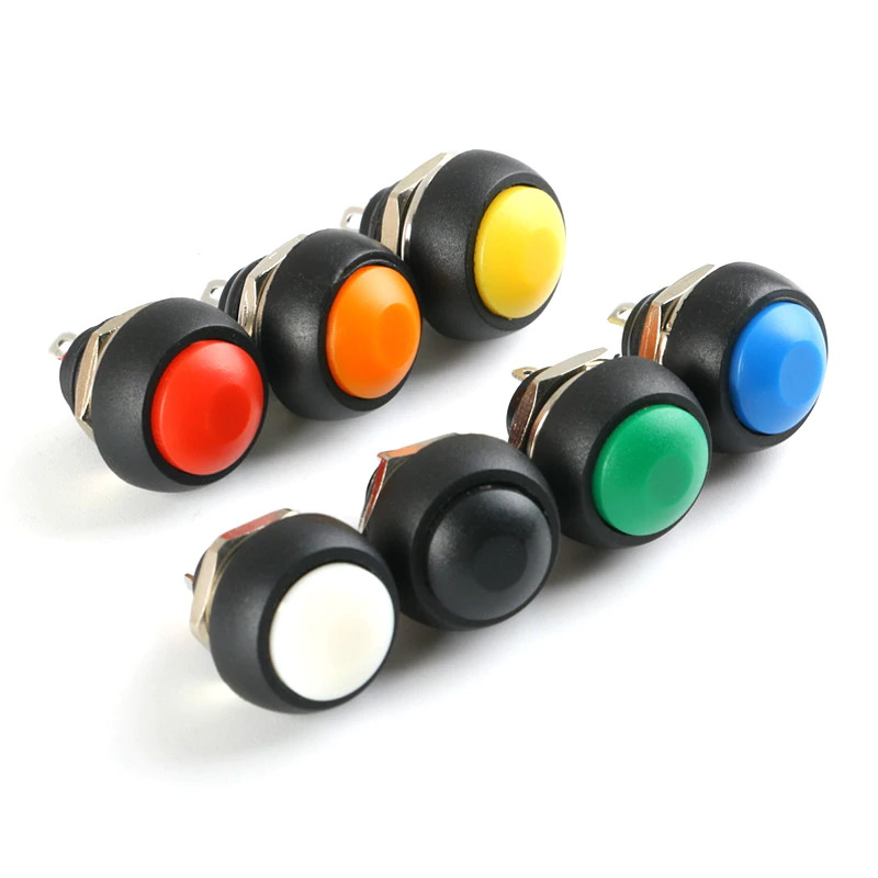 Kit de boutons-poussoirs 12 mm 7 couleurs