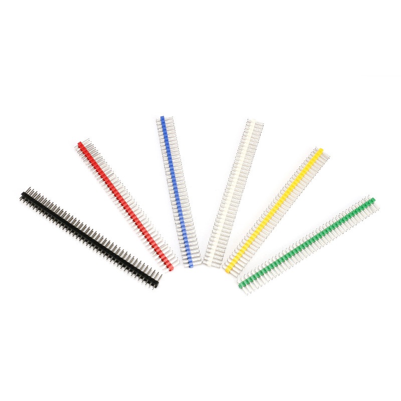 Assortiment de barrettes mâles colorées à double rangée 40 broches droites