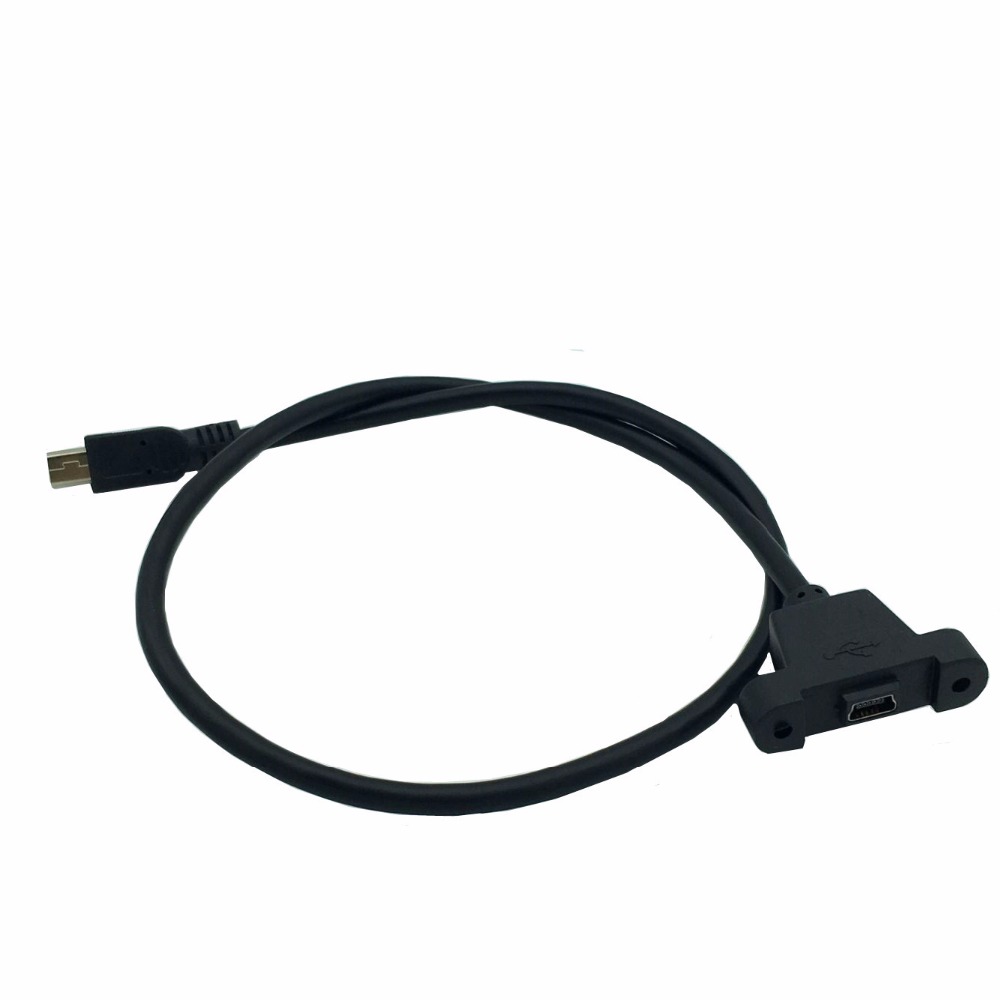 Connecteur USB Mini mâle vers prise USB Mini femelle - Extension pour montage en panneau 50 cm – Image 3