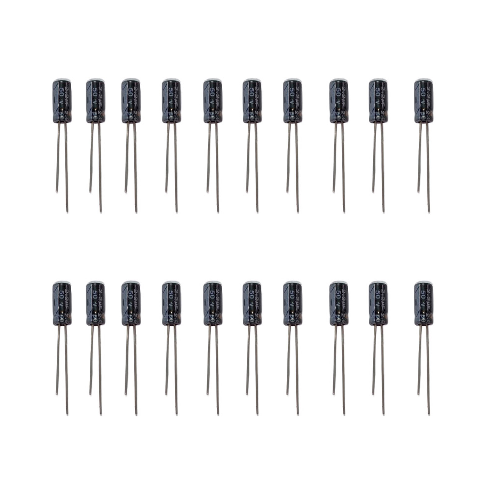 20x condensateur électrolytique 50V 2,2 µF 5x11 mm radial