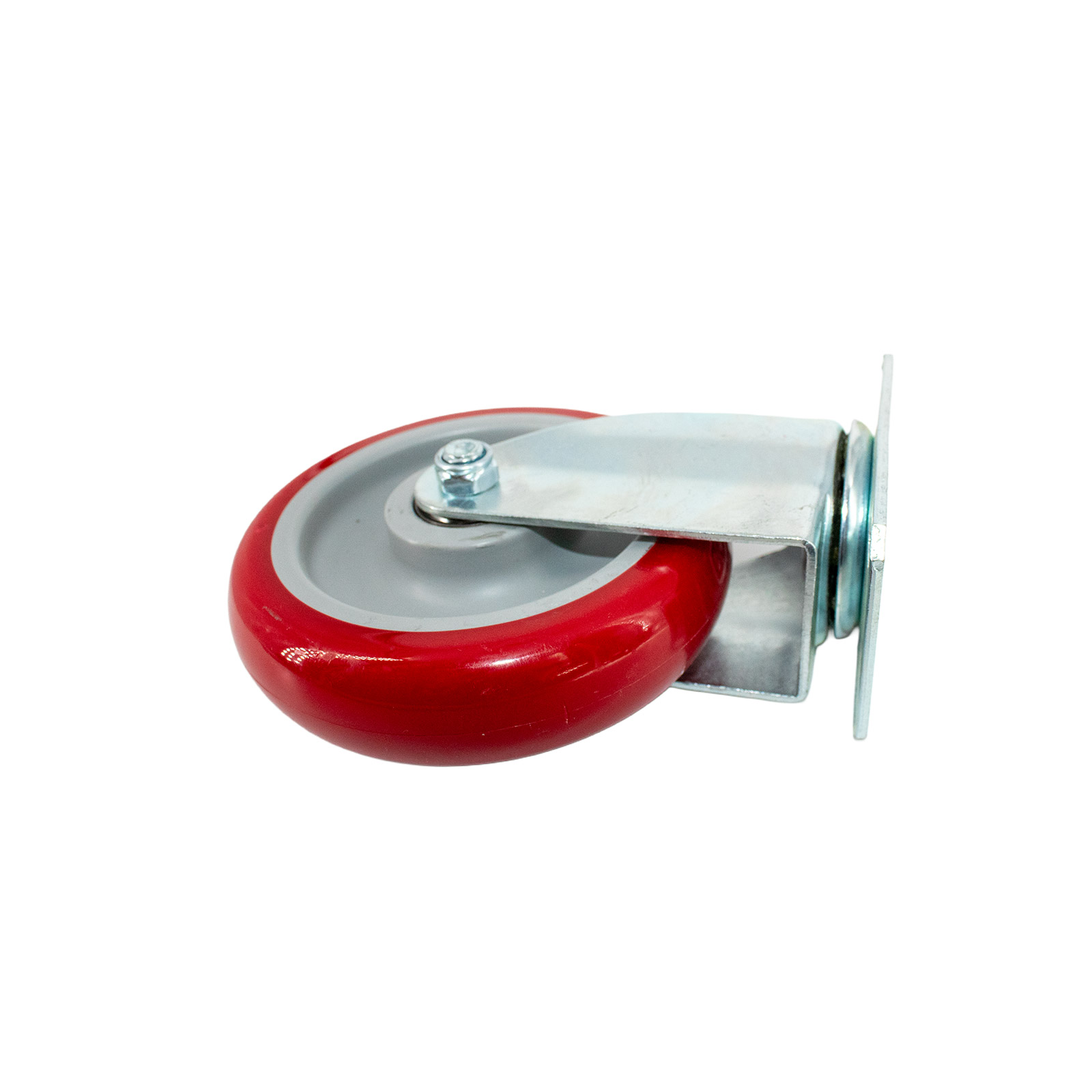 Roulette directionnelle 100 mm rotative à 360° rouge – Roue de transport jusqu'à 110 kg de charge